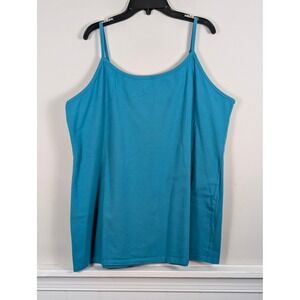 Torrid Womens Turquoise Blue Tank Top Cami Cotton Spandex Adjustable Plus 4X